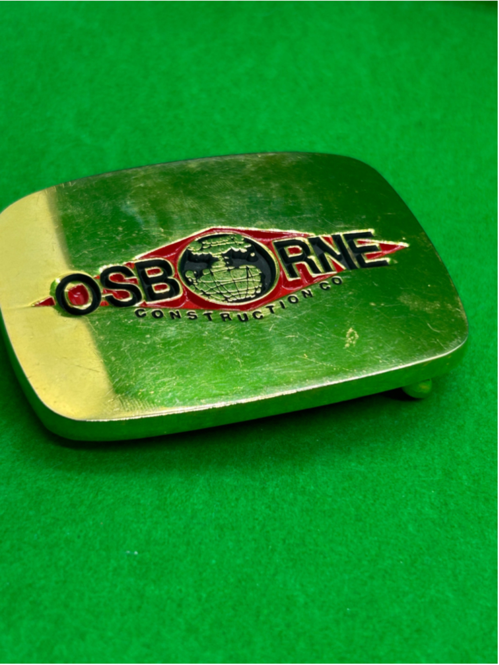 Men's Unbranded Osborne Construction Co Belt Buckle Gold Black One Size